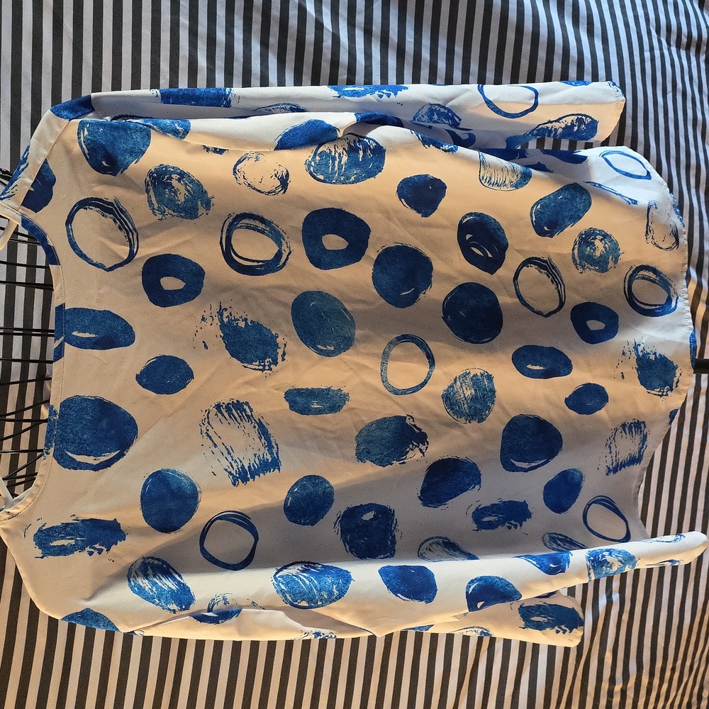 Blue Polka Dot Women's Top Size XXL - Picture 5 of 6